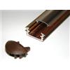 Marc LED Ltd Profilo in alluminio per strisce LED/LED nastri; P1, finitura in legno wengé, copertura opale, set con due tappi; lunghezza: 1 m/100 cm/1000 mm