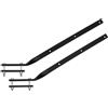 PALUPLUS Set 2 Bracci per Stendibiancheria da Balcone da 60 cm color Nero, Aste per ringhiere in ferro Verniciato con perni in acciaio e 3 Fori per i Cavi, Made in Italy -4088F -2,6