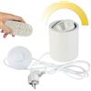 FSLiving 7 W LED Accent Uplight con cavo di commutazione da 1,8 m, faretto dimmerabile con telecomando, lampada da parete a LED con interruttore per galleria, esposizioni, pannelli di dipinto, bianco