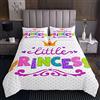 Homemissing Bambini Cartoon Corona Trapuntato Copriletto Principessa Coverlet Carino Colorato Alfabeto Camera 2 Pz Singolo