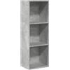vidaXL Libreria Grigio Cemento 40x30x114 cm in Legno Multistrato, scaffale per Libri, scaffale, scaffale Contenitore, armadietto portaoggetti
