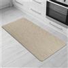 Comart - Tappeto Cucina Manhattan - Impermeabile - Antiscivolo - Antimacchia - PVC Intrecciato - Passatoia Effetto Metallico Brillante - per Corridoio, Cucina e Bagno - Shine Stone Beige - 50x100 cm
