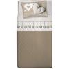 PENSIERI DELICATI Completo Letto Singolo 100% Cotone, Completo Lenzuola Singolo 90x200 Comprensivo di Lenzuolo sotto, Lenzuolo sopra e 1 Federa a Sacchetto, Made in Italy, Fantasia Cuore Appeso Beige