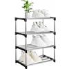 VR VETRINEINRETE Vetrineinrete® Scarpiera impilabile portascarpe scaffale 4 5 6 7 8 9 ripiani Organizer Scarpe salvaspazio (4 Ripiani)
