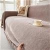 FANSU Telo Copridivano 1 2 3 4 Posti, Tessitura Jacquard Copriletto Matrimoniale Multiuso Copritutto, Coperta Copridivano Antiscivolo Reversibile Coperta Decorativa per Divano (Caffè,180x460cm)