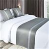 QRGMKL Runner da Letto Morbidi Come la Seta e Cuscini abbinati Sciarpa da Letto in Tinta Unita Corridore da Letto per Il Piede del Letto Copriletto a Contrasto di Colore-Gray||210X50cm for 1.5m Bed