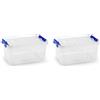 Acan Tradineur - Confezione da 2 Scatole di Conservazione - Realizzato in plastica - Contenitore per riporre giocattoli, libri, vestiti, coperte - N.º 26-15,5 x 34 x 22,5 cm - 8 L