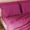 PETTI Artigiani Italiani - Set Lenzuola Cotone Piazza e Mezza Francese 4 Pezzi, Completo Letto con Lenzuolo Sopra, Lenzuolo Sotto con Angoli Elasticizzati e 2 Federe Lenzuola Fuxia