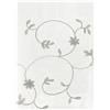 emmevi Tende Finestre Porta Interno Coppia 2 Pz Semitrasparente Fiori MOD.Tenda Decò 1CONF 60X240 Grigia