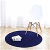 Fouriding Tappeto Rotondo Tappeti Tappetino Colore Puro Bambino Camera da Letto Soggiorno Cucina Cucina Moderno Non Antiscivolo Yoga Decorazioni Blu