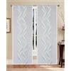 GBiancheria Tende Moderne a Pannello Semitrasparenti Madrid - Coppia Tende per Finestra e Portafinestra, Tessuto Jacquard Fil Coupé 100% Poliestere, con Passanti - Vari Colori e Misure (Salvia, 45x240 cm)
