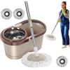 Generic Set E Secchio Rotante | Mop Rotante Automatico Per La Pulizia Della Casa | Per La Pulizia Salva-lavoro Con Strizzatoio Per Soggiorno, Cucina, Balcone, Sala Studio, Passare lo straccio e centrifugarlo