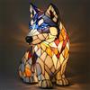 Generico Lampada a forma di Corgi e Carlino, Serie Cani Luce Notturna Artistica, Lampada Tavolo Resina Macchiata, Animale Simpatiche Cani Lampade Comodino Tema Luci Artistiche, Per Decorazioni Camera Letto