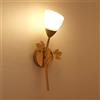Chao Zan Lampada da parete moderna minimalista E27 lampada da parete dorata lampada da parete a forma di fiore paralume in vetro (senza lampadina E27)…