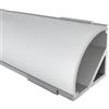 Alumino Profilo angolare in alluminio anodizzato per strisce LED da 16 mm (ad esempio per Philips Hue LED) con copertura opale da 150 cm - Spree