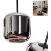 hofstein Lampada a sospensione Lauden, lampada a sospensione in metallo/vetro in colore nero/cromo, lampada con paralume in vetro (Ø 15 cm), altezza massima 150 cm, 1 x E27, senza lampadina/e