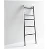 ARHome Scala decorativa Urban, 160 x 50, Cemento Scuro, Scaletta appendiabiti, Porta asciugamani, Made in Italy