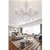 TEKHOME Lampadario Classico in Cristallo 8 Luci E14, Stile Elegante per Soggiorno e Sala da Pranzo, Ø68cm - A01-8