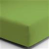SpazioTessile Lenzuola Sotto con Angoli di Finissimo Puro Cotone Percalle o Federe 3 Volà (Singolo x 80x190, Verde Prateria)
