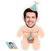 LucBuy Cuscino Viso Personalizzato, Cuscini Personalizzati con Foto di Bambole di Peluche, Decorazione Divano con Stampa 3D Bifacciale Cuscino Brutto, Regali per Compleanni e Anniversari (Stile 19)