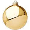 Magie di Natale Palline per albero di Natale in vetro decorate (8, Oro Lucido, 7 cm)
