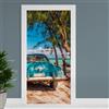 Finest Folia Pellicola adesiva per porta, 90 x 200 cm, per porta, soggiorno, camera dei bambini, cucina, bagno, adesivo, TF01, motivo: 32 auto in spiaggia