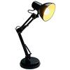 da LIGHT Lampada da tavolo retrò con braccio snodato in metallo, 5,5 W LED E14 incluso, lampada da scrivania da comodino, colore: nero