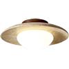 SANGPAO Decorazione Domestica Moderna Plafoniera da Soffitto a Semi Incasso Lampada in Vetro di Latte Bianco Nordico Pietra Naturale Marmo Plafoniera per Corridoio Vintage per Cucina Balcone Bagno Por