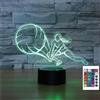 FLRXHK Lampada da tavolo da tavolo con illusione 3D a forma di pallavolo, lampada da tavolo con telecomando, 16 colori, luce notturna a LED ottica USB per bambini, decorazione per la stanza dei