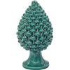 Sicilia Bedda - Pigna in Ceramica Siciliana - Prodotto realizzato interamente a Mano - Pigna decorativa (Verde Acqua, 30_x_16Cm)