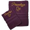 Cieffepi Home Collections SOLO MIO BASIC Set Asciugamani Viso + Ospite Personalizzato in spugna di puro cotone (Vinaccio)