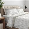 Clara Home Milano CLARA HOME Lenzuola Completo Letto Matrimoniale Colore Scott Beige, Lenzuola Elasticizzate per Tutte le Stagioni, Completo di Federe per Guanciali