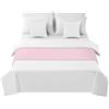 Morbuy Runner Letto Matrimoniale, Corridore Letto, Morbido Sciarpa e Federa da Letto, Tinta Unita Modern Scarf Runner Decorazione per Alberghi Hotel (Rosa,50x240cm)