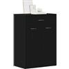 vidaXL Scarpiera Rovere Nero 60 x 35 x 84 cm Legno Multistrato, Armadio per Scarpe da Soggiorno, Organizer Moderno, Mobile Compatto, Resistente e Funzionale