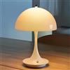 OOWOKS Lampada a fungo Lampada da tavolo senza fili Dimmerabile al tocco Luce a fungo Luce da tavolo LED Lampada da lettura Ricaricabile USB Paralume in acrilico Batteria Lampada da scrivania LED Bianco