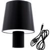 Spetebo Lampada da bottiglia a batteria Touch 60 LED 14 x 10 cm - nero - luce per bottiglia calda e bianca fredda da inserire su bottiglie - Lampada decorativa da tavolo dimmerabile ricaricabile per interni