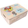 Creative Deco Personalizzata Scatola Regalo di Legno per Compleanno Bambino con Il tuo Testo | Personalizzato Scatola dei Ricordi | Per Donna, Uomo e Coppie | Stampa a colori | Motivo di Elefante