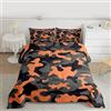 Loussiesd Set di biancheria da letto mimetica militare per ragazzi Set di biancheria da letto trapunta set collezione camera da letto 3 pezzi 230x220cm leggero