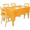 Corredocasa Tovaglia da Tavola Antimacchia No Stiro Idrorepellente in Tessuto Impermeabile Facile da Pulire e da Lavare Ottima qualità Varie Misure Vari Colori (Giallo, 18 Posti 140x360 cm)