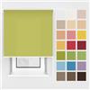 Estika Tenda a rullo con foratura - 50 x 150 cm - Verde lime - montaggio a soffitto o parete, per interni, per finestre e portefinestre, tessuto semi-trasparente, disponibile in 25 colori