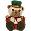 THUN - Natale 2022 - Soprammobile Teddy Schiaccianoci in Ceramica Decorata a Mano, Versione Medio - Idea Regalo Natale 2022-9x8x13 cm h