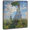 Niik Quadro + Telaio (BC) donna con il parasole di claude monet 90 x 74 x 4 cm falso d'autore stampa su tela
