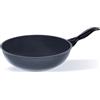 Barazzoni Wok ø28cm, Rivestimento in ceramica, Made in Italy, Induzione+Gas con disco Full Induction, PFAS free, Linea Kéramos