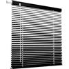 Generic Tende Veneziana in Alluminio con Fissaggio Senza Foratura, su Misura Larghezza 42-150cm Altezza 50-240cm Persiane Veneziane Orizzontali Senza Fili, Privacy, per Finestre Interne(Nero)