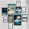 Giallobus - Set 10 poster da parete - Raccolta Natura geometrica 1 - Carta Patinata - | 2 x A3 42x30cm | 4 x A4 30x21cm | 4 x A5 21x15cm | - SENZA CORNICI - Stampe moderne soggiorno