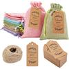 NBEADS 20 pz Sacchetti Regalo in Tela con Coulisse, Sacchetti di Imballaggio in Tela da 5 Colori con Etichette Regalo Extra per Confezionare Regali, Bomboniere per Feste di Matrimonio, Uso Domestico