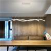 Lanekd Moderna Lampadario a Sospensione, 45W Lampada a sospensione a LED Cucina Tavolo da Pranzo, Plafoniera Dimmerabile con Telecomando per Soggiorno Sala da Pranzo Camera da letto Ufficio (L150cm, Bianco)
