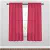 HOME ZEN HOUSEHOLD LINEN COPPIA TENDE BOUCLÈ EFFETTO LINO TINTA UNITA SEMITRASPARENTE CON PASSANTE (BORDOEAUX, 150A x 60L cm (2 Pannelli))