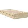 vidaXL Giroletto Cassetti Rovere Sonoma 75x190 cm Legno Multistrato