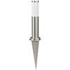 ledscom.de Dissuasore luminoso PORU con picchetto di terra per esterno, acciaio inox, rotondo, 38,5 cm, incl. lampada E27 3,99W bianco extra-caldo 471lm